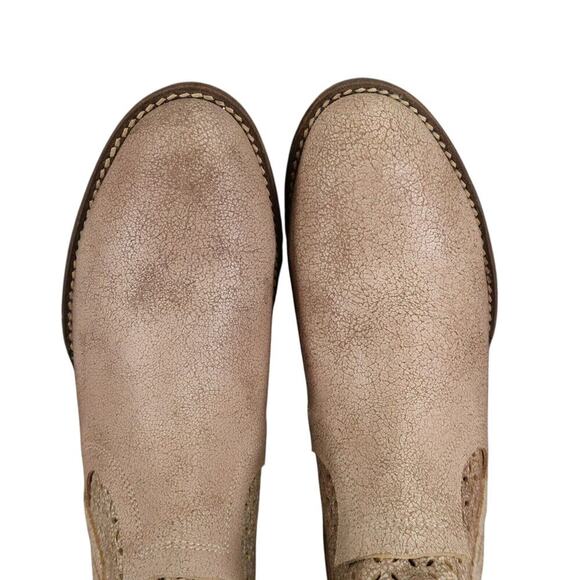 Corkys Shoes Womens 10 Booties Fashion Leather Double Zip Perforated Block Heel - Picture 10 of 16